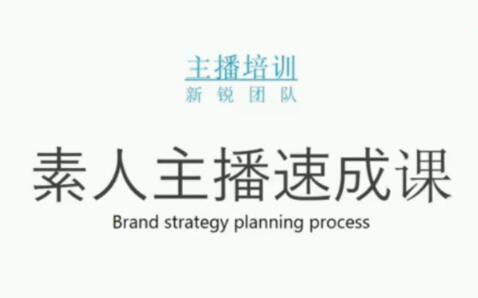 素人主播两天养成计划,月销千万的直播间脚本手把手教学落地-58轻创项目库