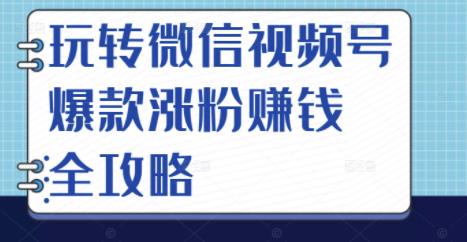 玩转微信视频号爆款涨粉赚钱全攻略，让你快速抓住流量风口，收获红利财富-58轻创项目库