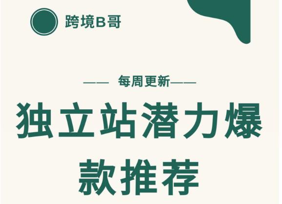 【跨境B哥】独立站潜力爆款选品推荐，测款出单率高达百分之80（每周更新）-58轻创项目库