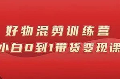 万三好物混剪训练营：小白0到1带货变现课-58轻创项目库