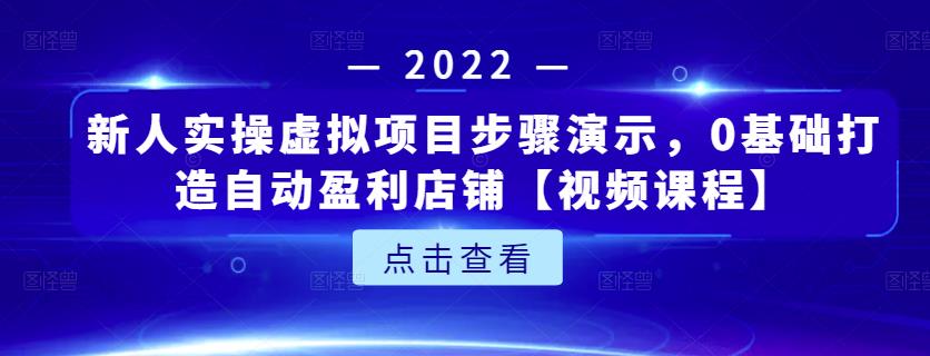 新人实操虚拟项目步骤演示，0基础打造自动盈利店铺【视频课程】-58轻创项目库