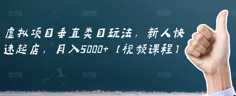 虚拟项目垂直类目玩法，新人快速起店，月入5000 【视频课程】-58轻创项目库