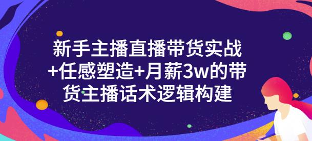 新手主播直播带货实战 信任感塑造 月薪3w的带货主播话术逻辑构建-58轻创项目库