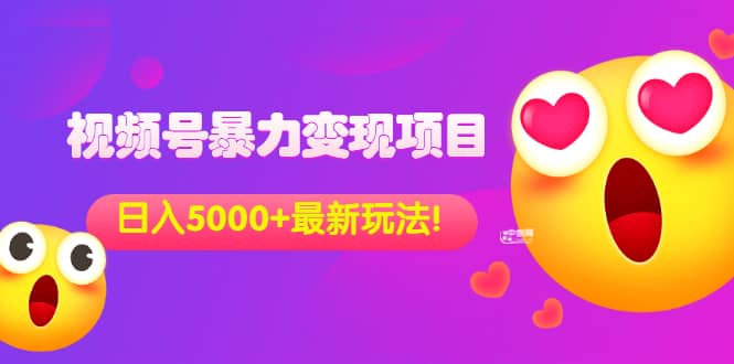 外面收费699的视频号暴力变现项目，日入5000 ，简单易操作当天见效果-58轻创项目库