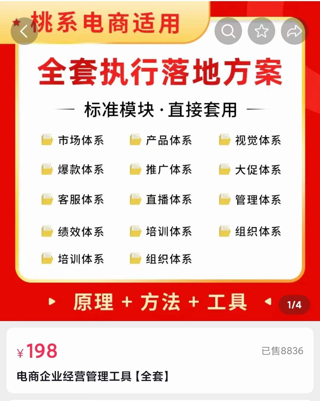 外面卖198·电商企业经营管理工具：全套执行落地方案 标准模块·直接套用-58轻创项目库