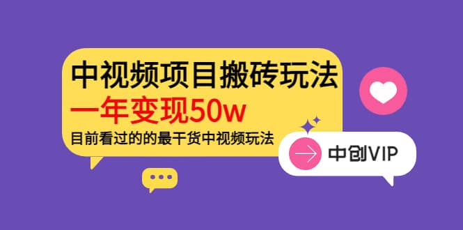 《老吴·中视频项目搬砖玩法，一年变现50w》目前看过的的最干货中视频玩法-58轻创项目库