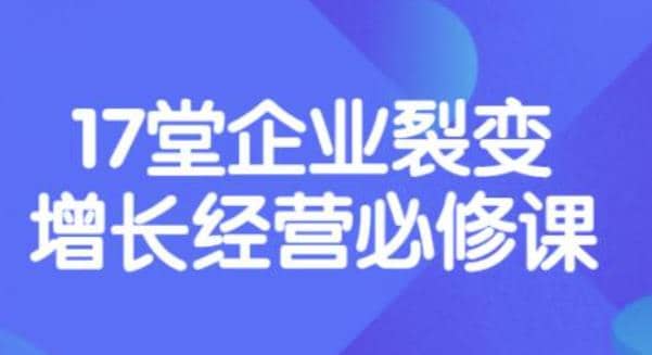 《盈利增长17堂必修课》企业裂变增长的经营智慧，带你了解增长的本质-58轻创项目库