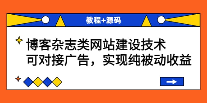 博客杂志类网站建设技术，可对接广告，实现纯被动收益（教程 源码）-58轻创项目库