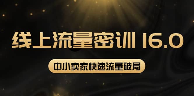 2022秋秋线上流量密训16.0：包含 暴力引流10W 中小卖家流量破局技巧 等等！-58轻创项目库