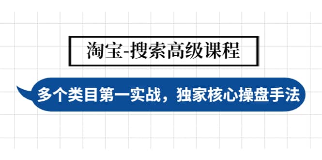 淘宝-搜索高级课程：多个类目第一实战，独家核心操盘手法-58轻创项目库