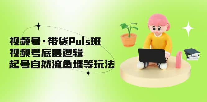 视频号·带货Puls班，视频号底层逻辑，起号自然流鱼塘等玩法-58轻创项目库