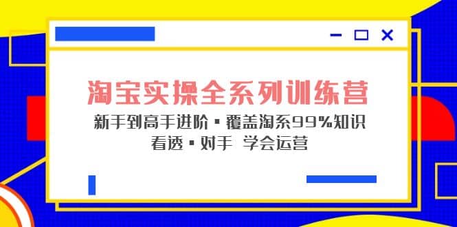 淘宝实操全系列训练营 新手到高手进阶·覆盖·99%知识 看透·对手 学会运营-58轻创项目库