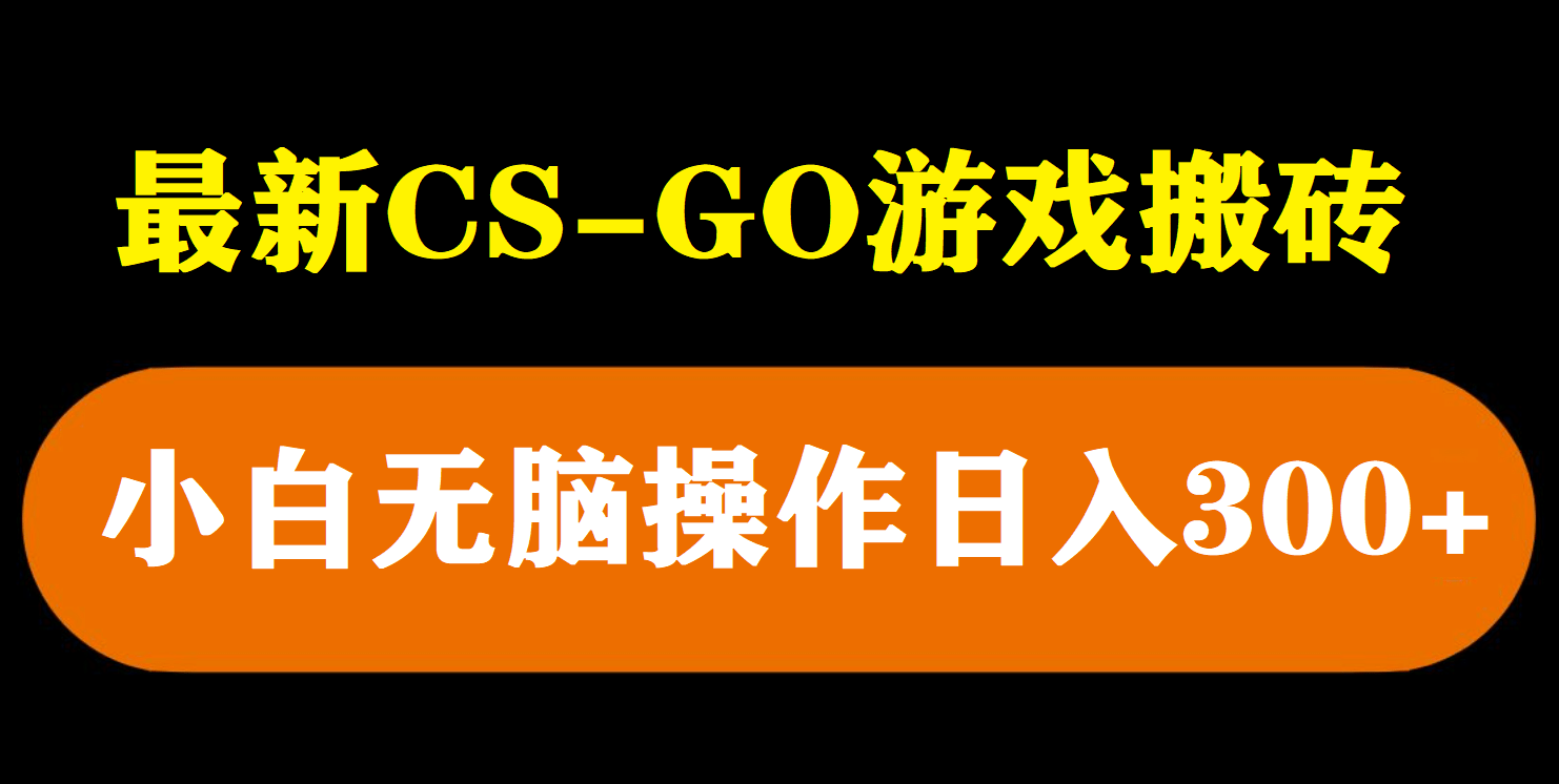 最新csgo游戏搬砖游戏，无需挂机小白无脑也能日入300-58轻创项目库