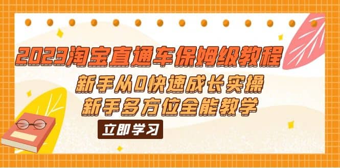 2023淘宝直通车保姆级教程：新手从0快速成长实操，新手多方位全能教学-58轻创项目库