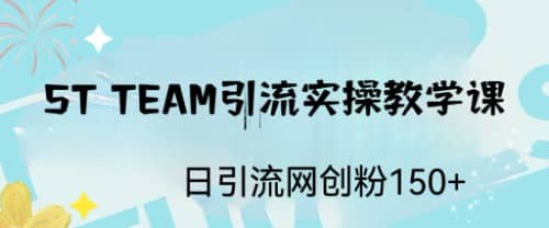 ST TEAM引流实操课，日引流网创粉100-58轻创项目库