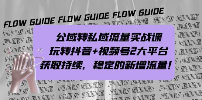 公域转私域流量实战课，玩转抖音 视频号2大平台，获取持续，稳定的新增流量-58轻创项目库