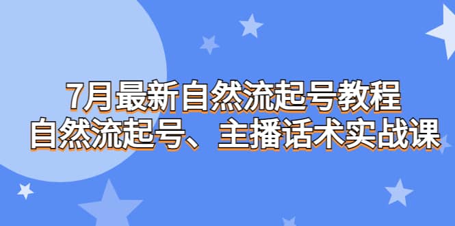 7月最新自然流起号教程，自然流起号、主播话术实战课-58轻创项目库