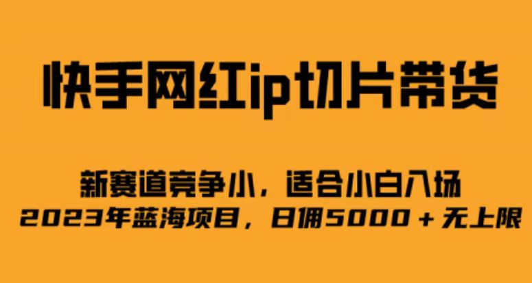 快手网红ip切片新赛道，竞争小事，适合小白 2023蓝海项目-58轻创项目库