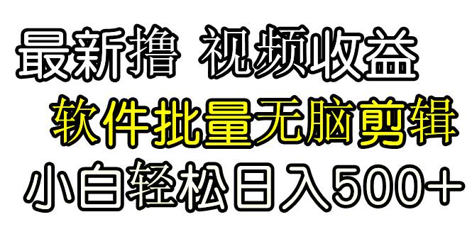 发视频撸收益，软件无脑批量剪辑，第一天发第二天就有钱-58轻创项目库