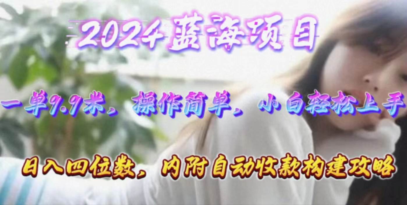 年轻群体的蓝海市场，1单9.9元，操作简单，小白轻松上手，日入四位数-58轻创项目库