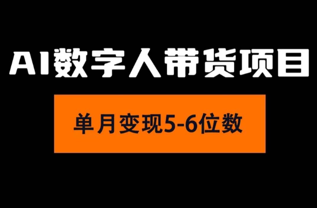 2024年Ai数字人带货，小白就可以轻松上手，真正实现月入过万的项目-58轻创项目库