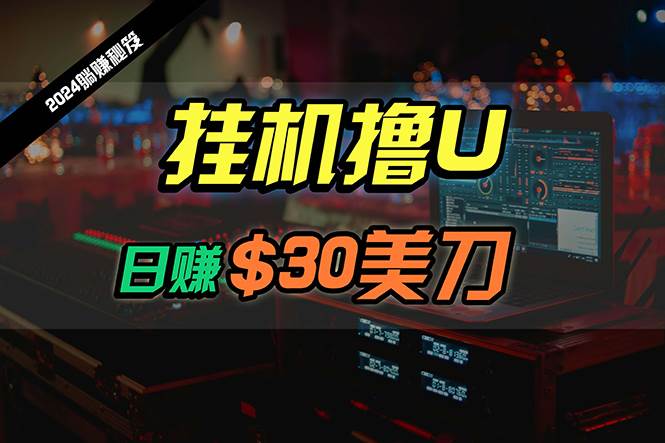 日赚30美刀，2024最新海外挂机撸U内部项目，全程无人值守，可批量放大-58轻创项目库