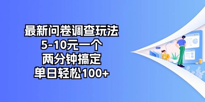 最新问卷调查玩法，5-10元一个，两分钟搞定，单日轻松100+-58轻创项目库