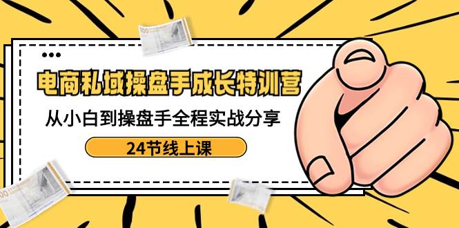 电商私域-操盘手成长特训营：从小白到操盘手全程实战分享-24节线上课-58轻创项目库