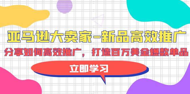 亚马逊 大卖家-新品高效推广，分享如何高效推广，打造百万美金爆款单品-58轻创项目库