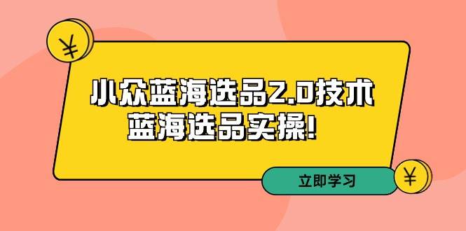 拼多多培训第33期：小众蓝海选品2.0技术-蓝海选品实操！-58轻创项目库