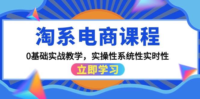 淘系电商课程，0基础实战教学，实操性系统性实时性（15节课）-58轻创项目库