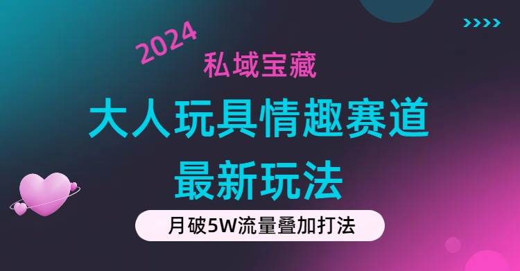 私域宝藏：大人玩具情趣赛道合规新玩法，零投入，私域超高流量成单率高-58轻创项目库