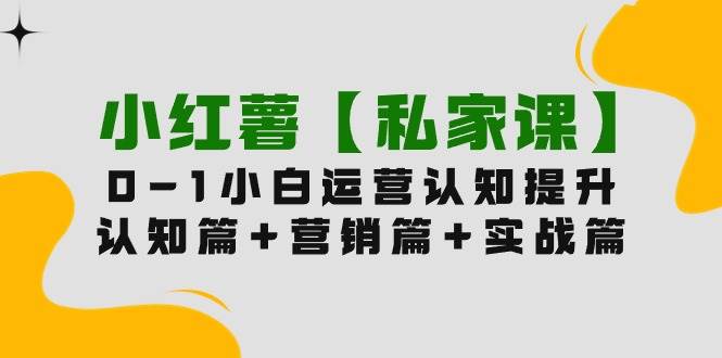 小红薯【私家课】0-1玩赚小红书内容营销，认知篇+营销篇+实战篇（11节课）-58轻创项目库