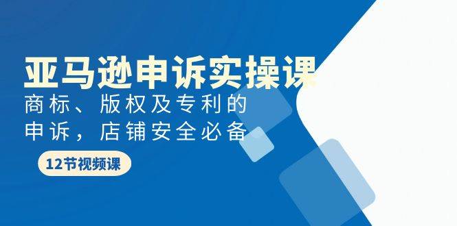 亚马逊-申诉实战课，商标、版权及专利的申诉，店铺安全必备-58轻创项目库