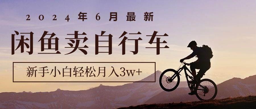 2024年6月最新闲鱼卖自行车，新手小白轻松月入3w+项目-58轻创项目库