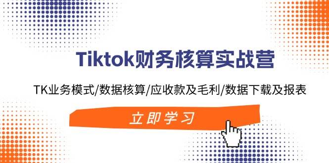 Tiktok财务核算实战营：TK业务模式/数据核算/应收款及毛利/数据下载及报表-58轻创项目库