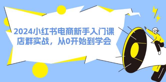 2024小红书电商新手入门课，店群实战，从0开始到学会（31节）-58轻创项目库