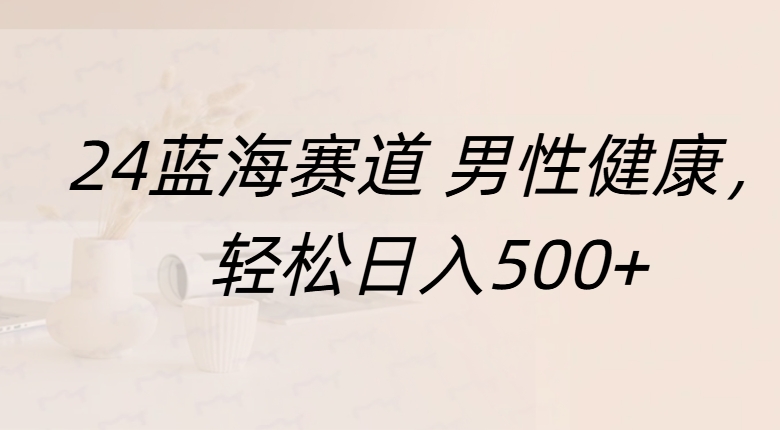 蓝海赛道 男性健康，轻松日入500+-58轻创项目库